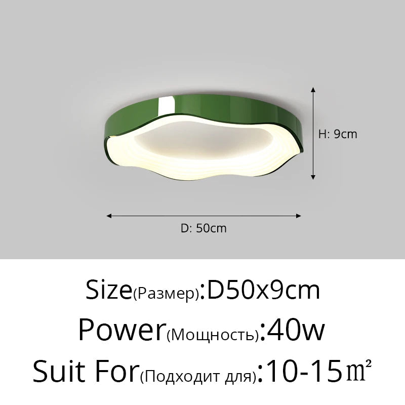 Plafonnier rond design moderne à leds pour décoration intérieure créative