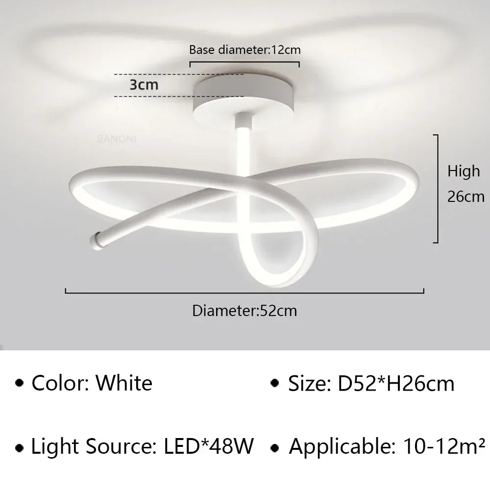 lustre moderne à leds pour décoration intérieure de luxe