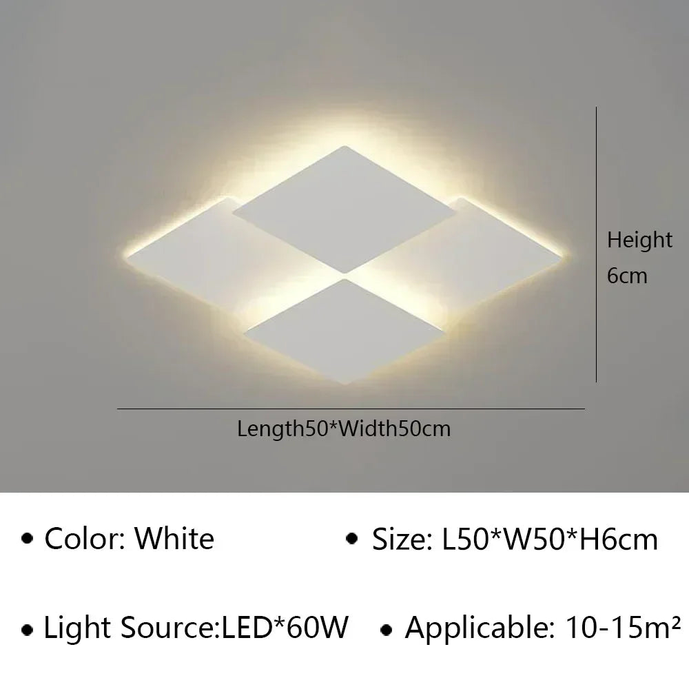 lustre moderne à leds pour décoration intérieure intelligente