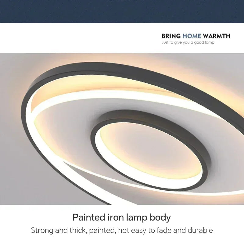 lustre moderne à leds pour décoration intérieure élégante