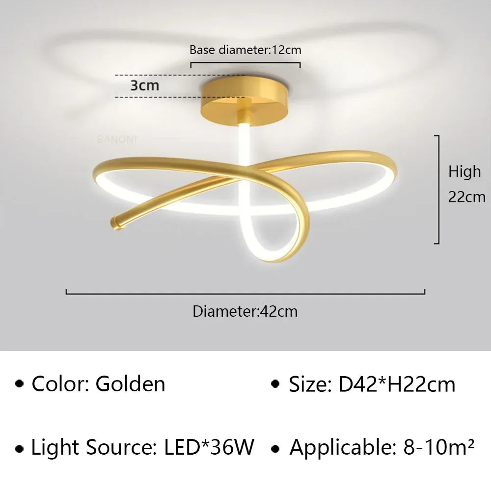 lustre moderne à leds pour décoration intérieure élégante
