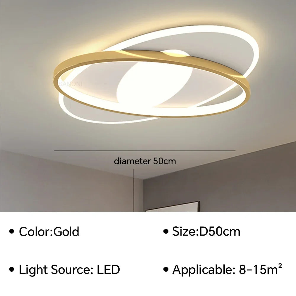 lustre moderne à leds pour décoration intérieure élégante