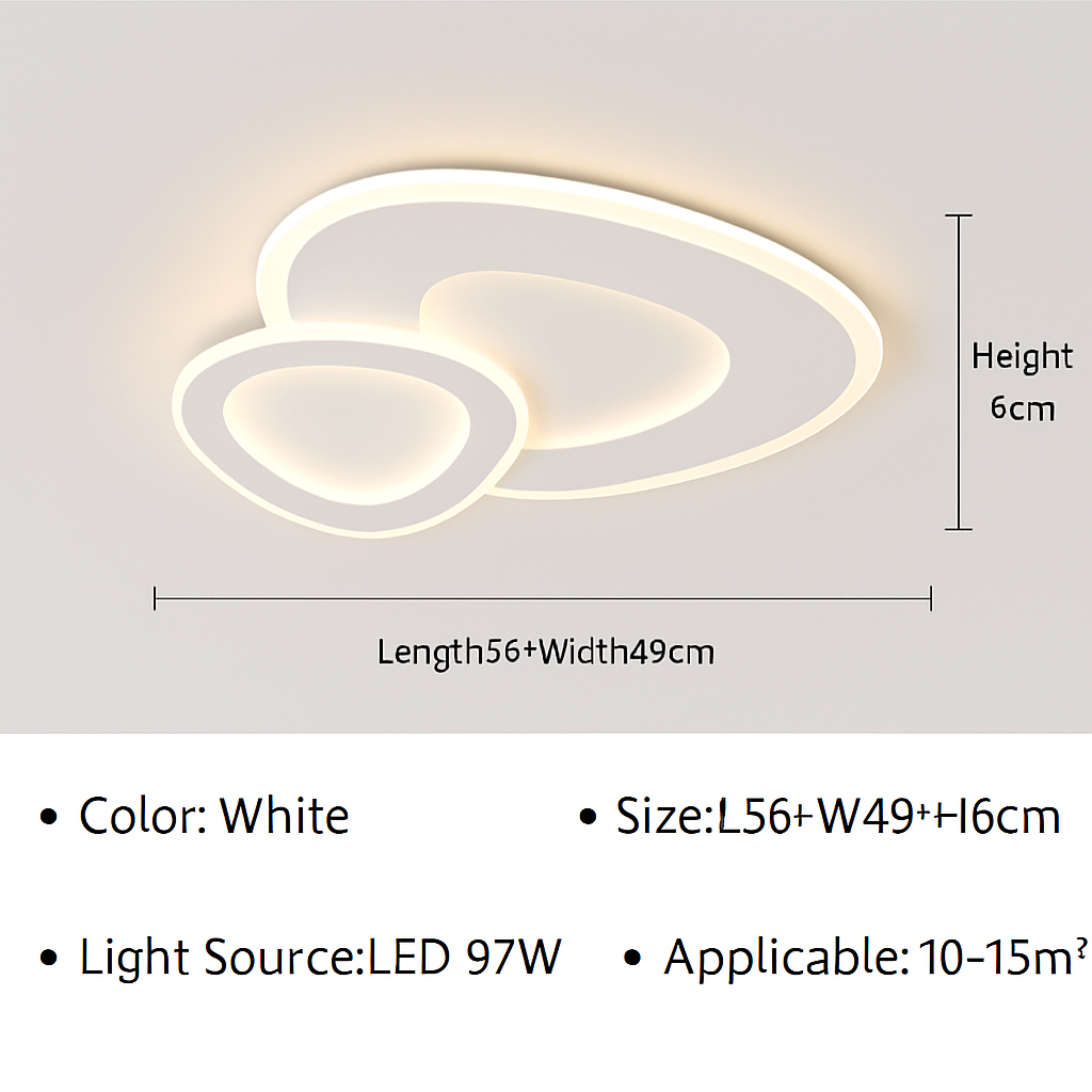 lustre moderne à leds pour décoration intérieure élégante et tendance