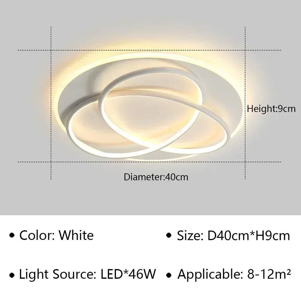 lustre moderne à leds pour décoration intérieure lumineuse