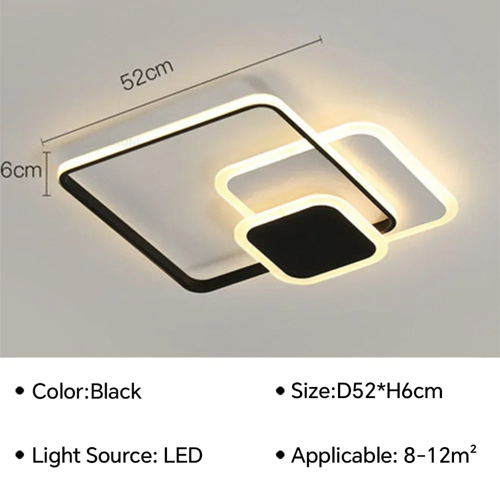 lustre moderne à leds pour décoration intérieure lumineuse