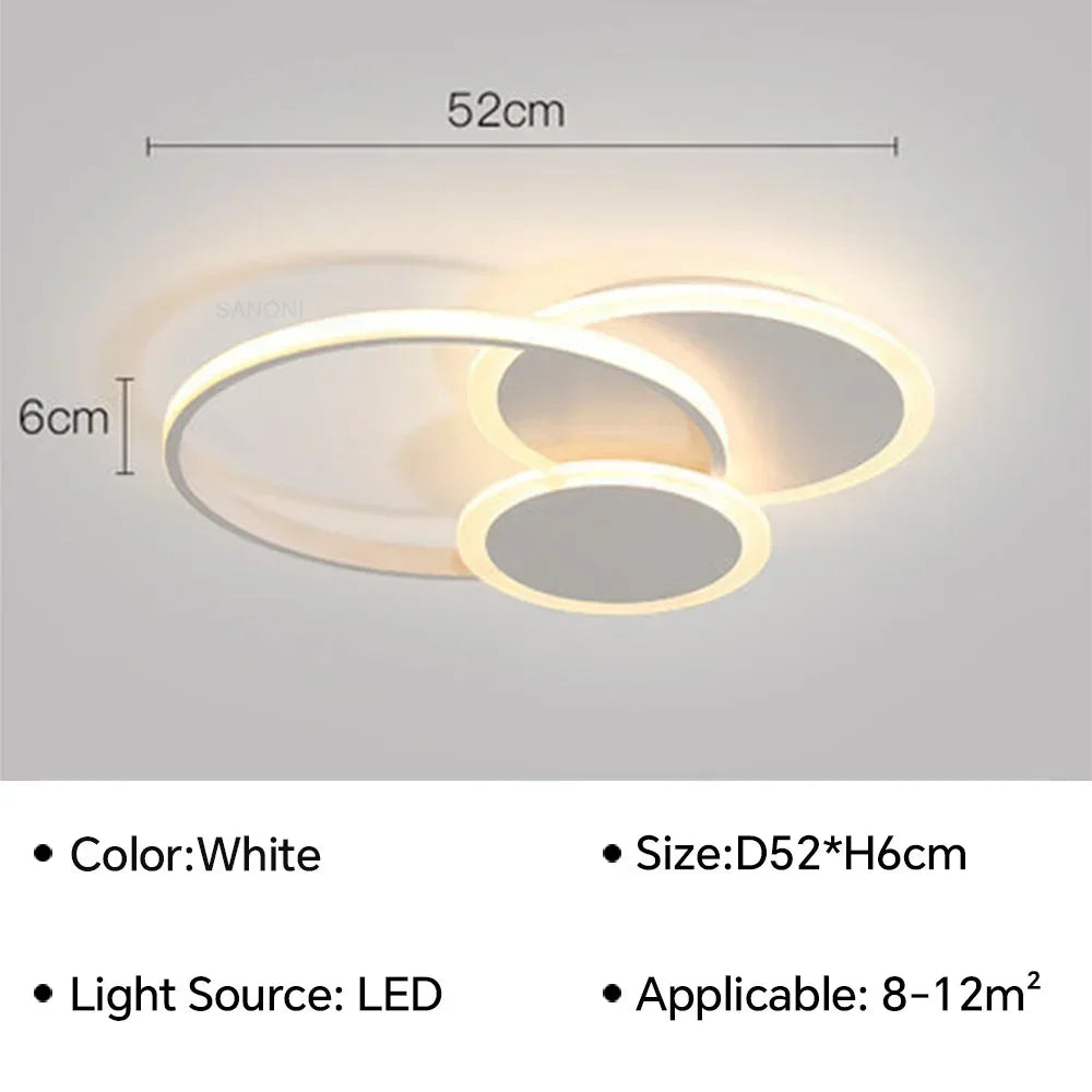 lustre moderne à leds pour décoration intérieure lumineuse