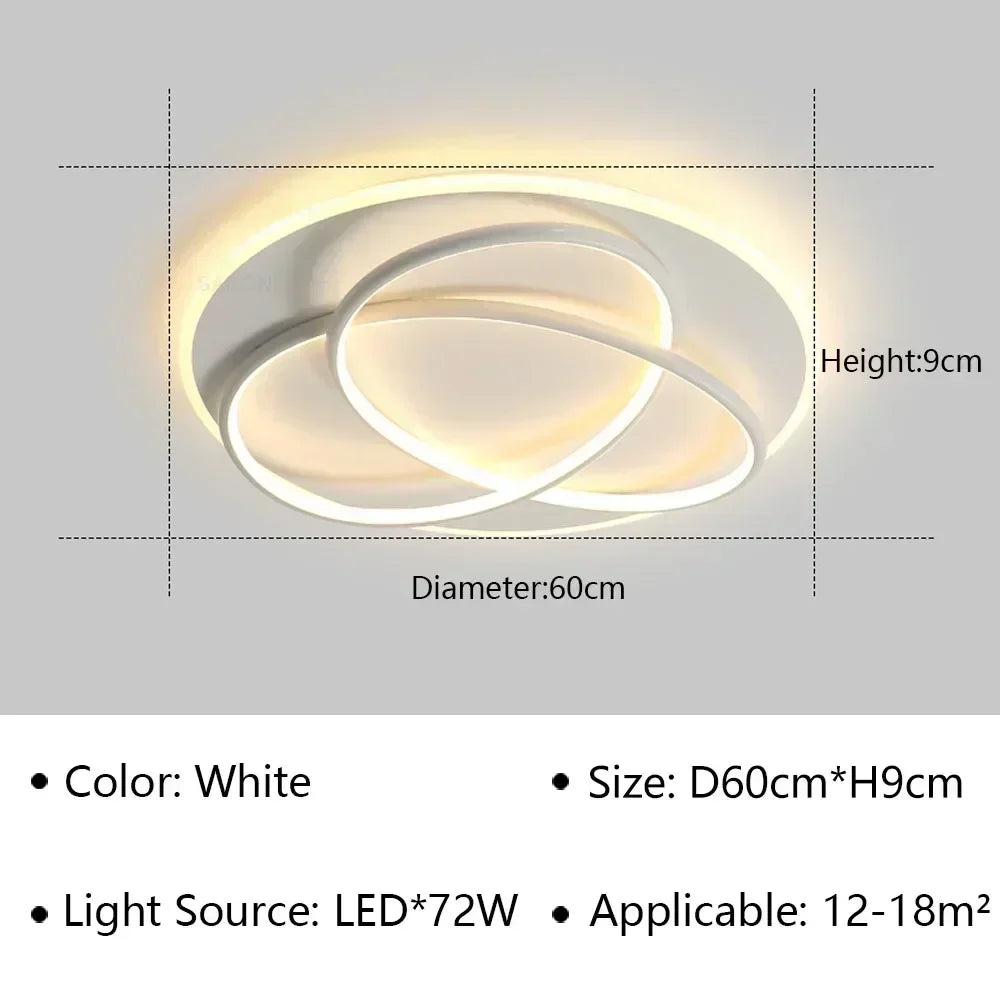 lustre moderne à leds pour décoration intérieure lumineuse