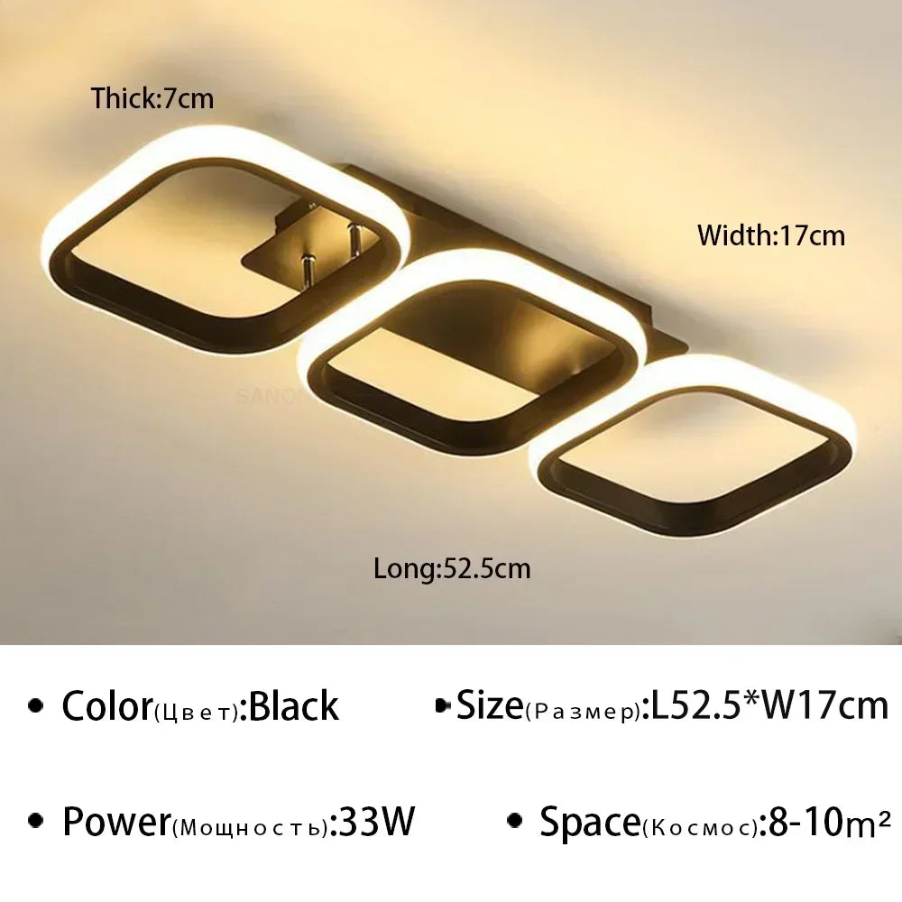 lustre moderne à leds pour décoration intérieure plafonniers
