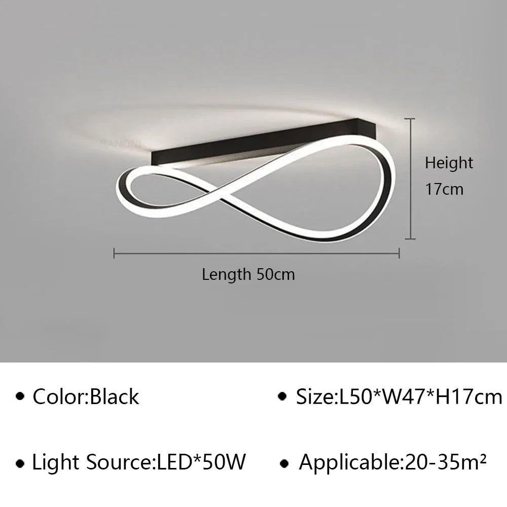 lustre moderne à leds pour intérieur décoratif