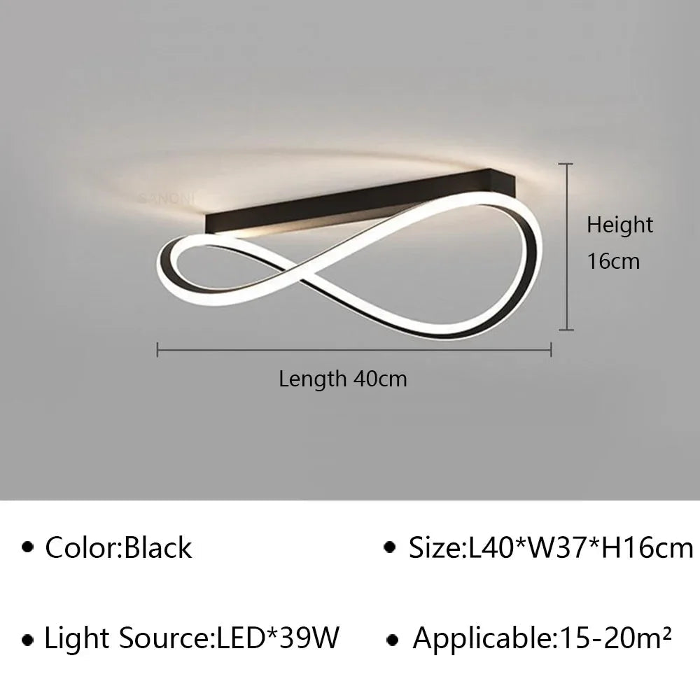lustre moderne à leds pour intérieur décoratif