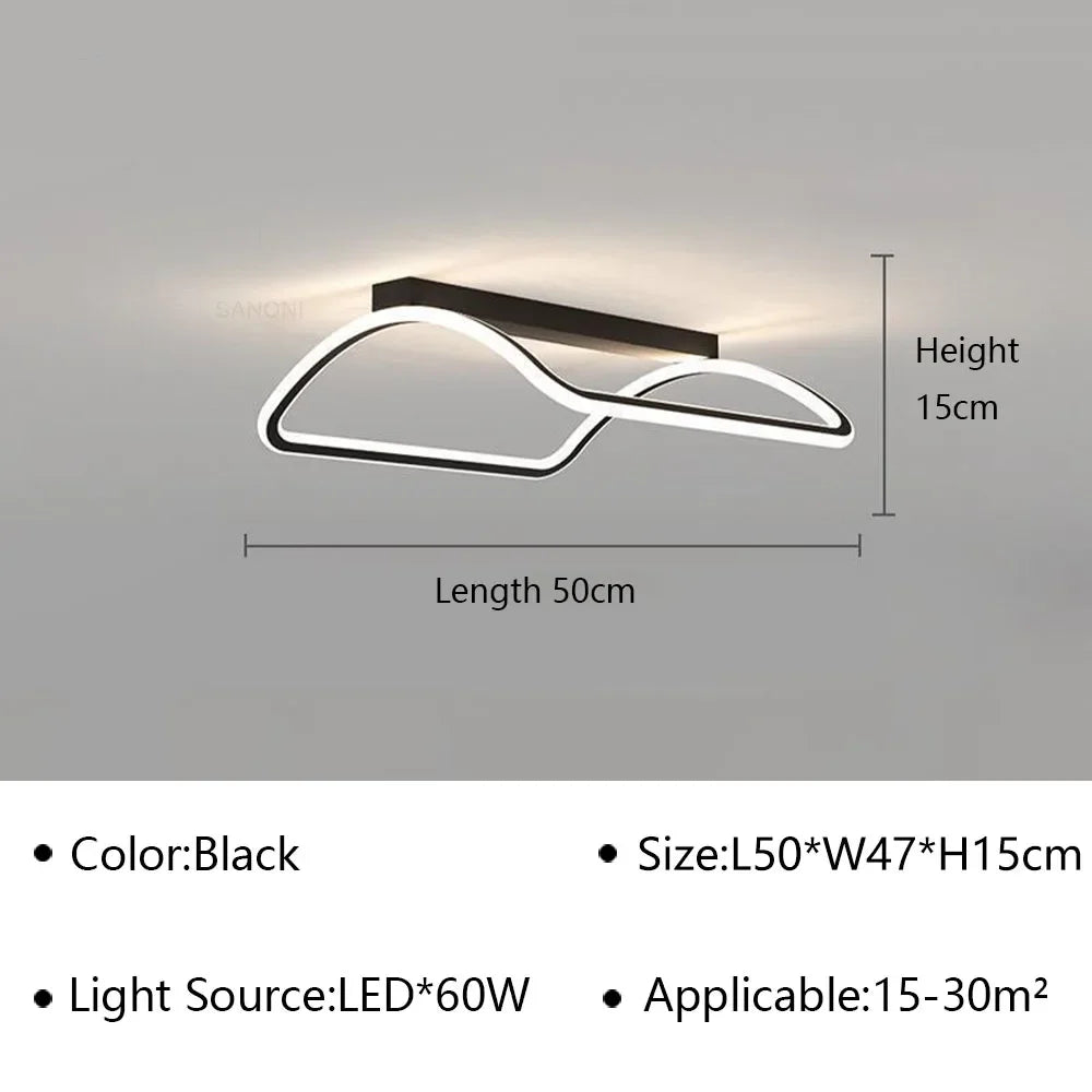 lustre moderne à leds pour intérieur décoratif