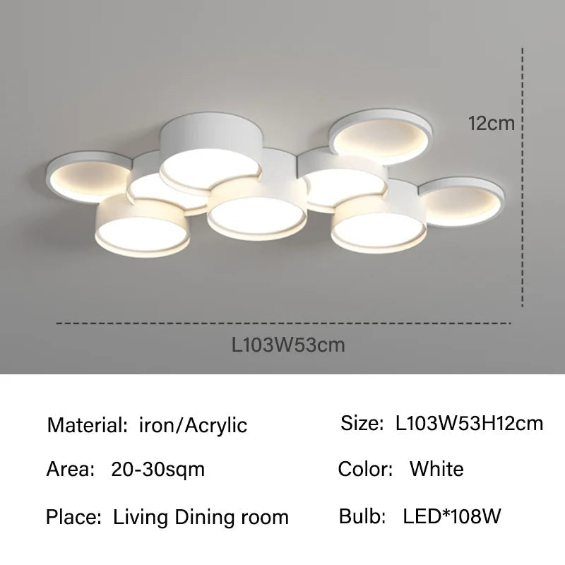 lustre moderne à leds pour un éclairage intérieur élégant