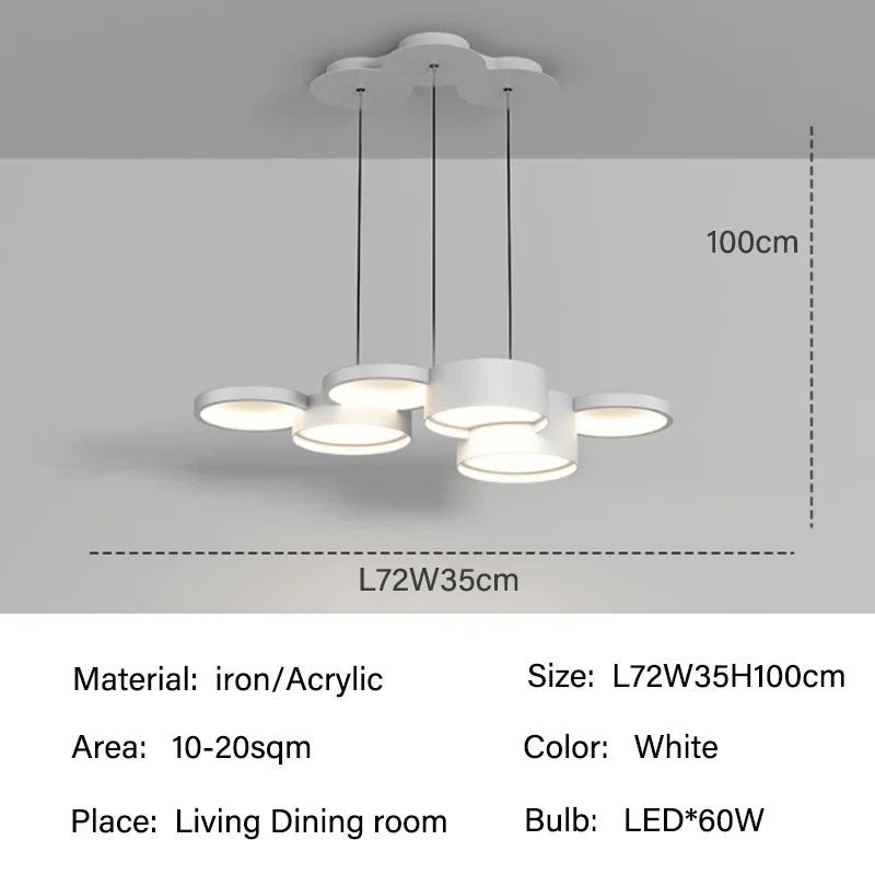 lustre moderne à leds pour un éclairage intérieur élégant