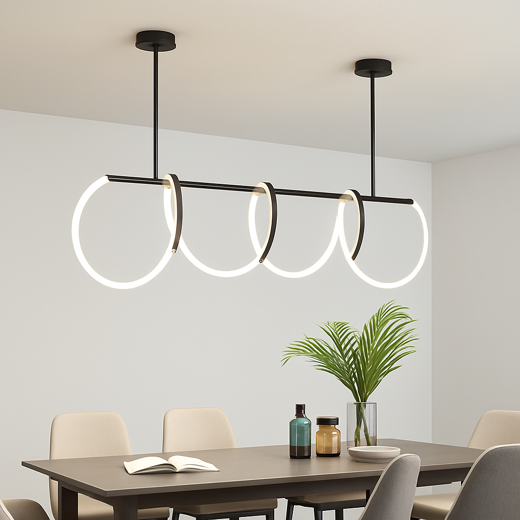 lustre moderne long tuyau led pour décoration maison suspendu