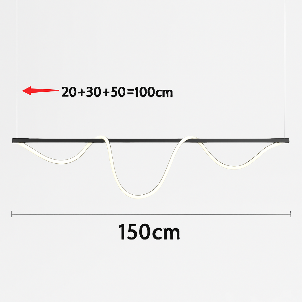lustre moderne long tuyau led pour décoration maison suspendu
