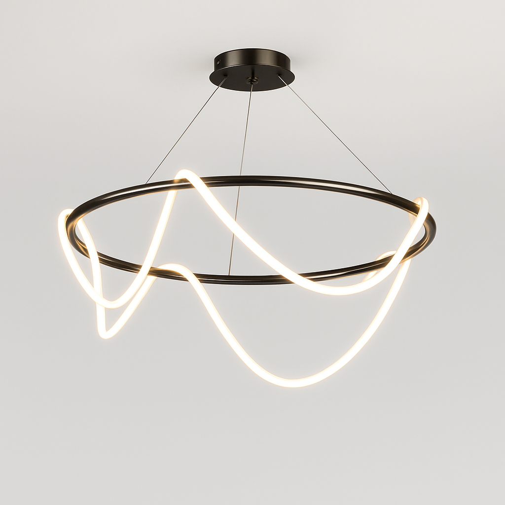 lustre moderne long tuyau led pour décoration maison suspendu