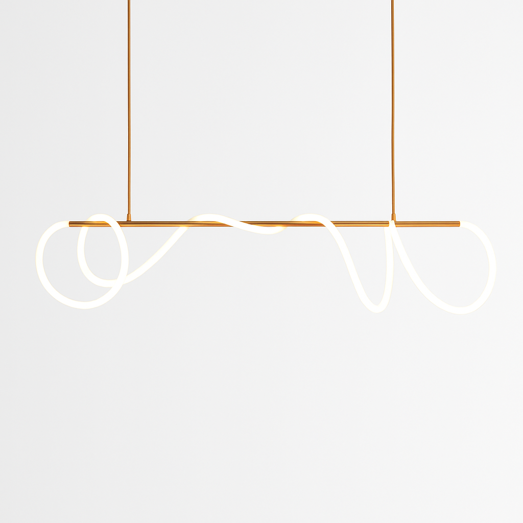 lustre moderne long tuyau led pour décoration maison suspendu