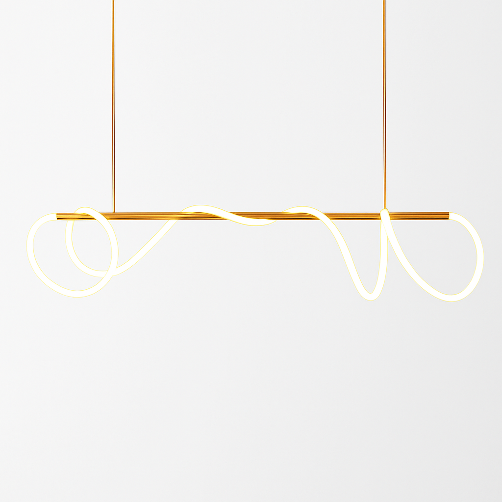 lustre moderne long tuyau led pour décoration maison suspendu