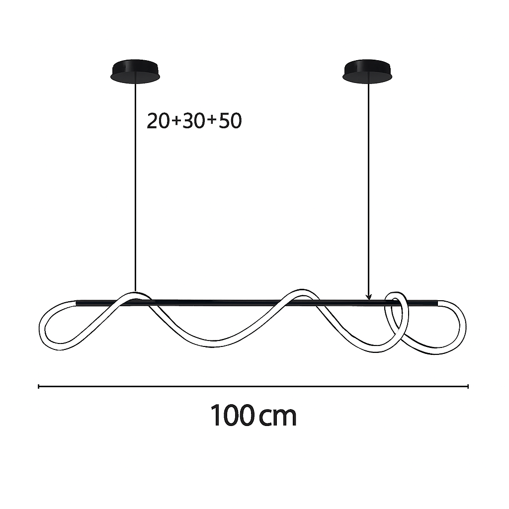 lustre moderne long tuyau led pour décoration maison suspendu