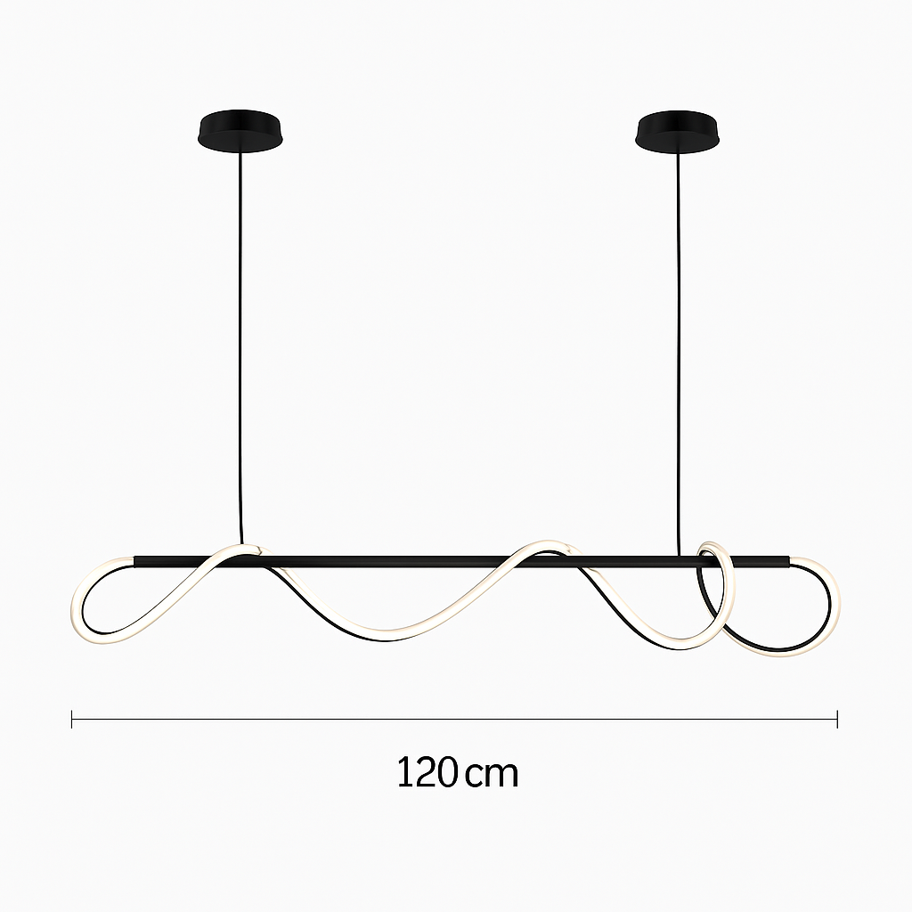 lustre moderne long tuyau led pour décoration maison suspendu
