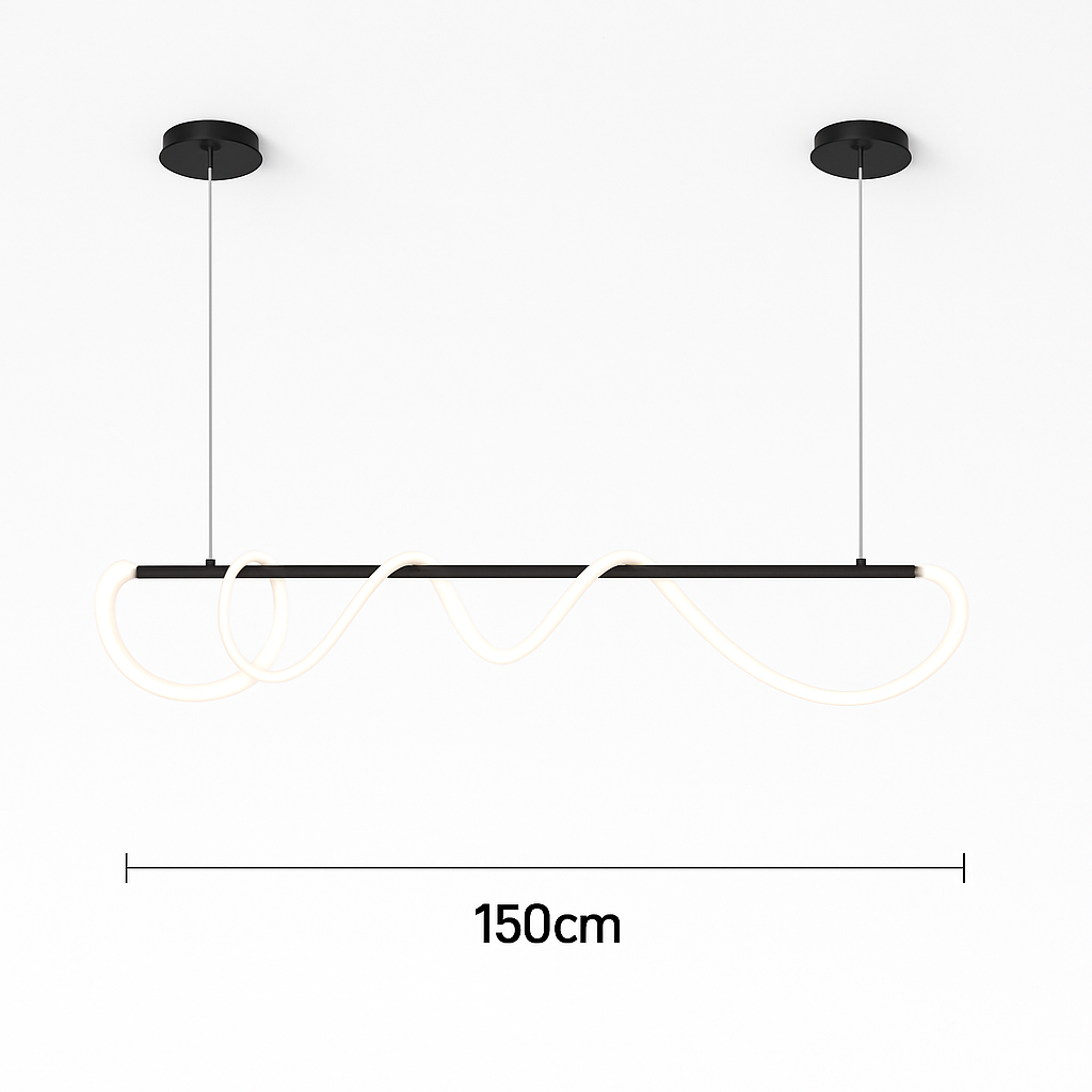lustre moderne long tuyau led pour décoration maison suspendu