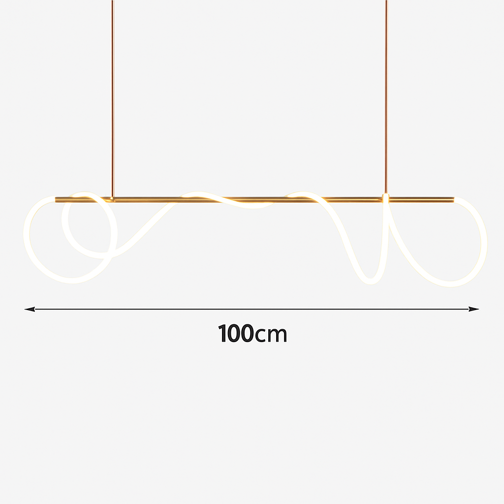 lustre moderne long tuyau led pour décoration maison suspendu