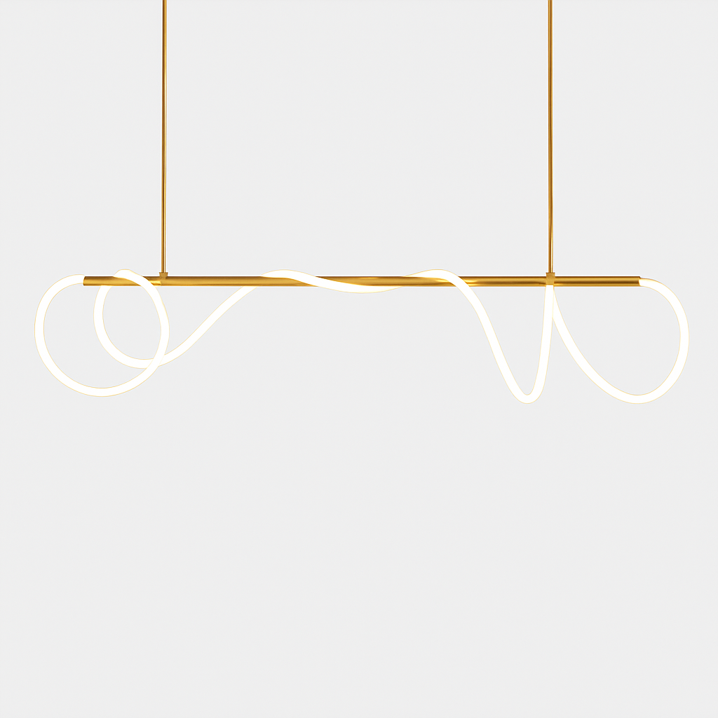 lustre moderne long tuyau led pour décoration maison suspendu