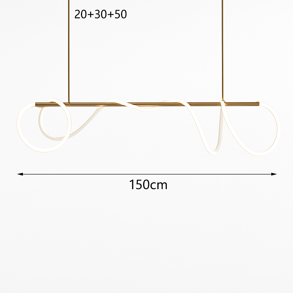 lustre moderne long tuyau led pour décoration maison suspendu