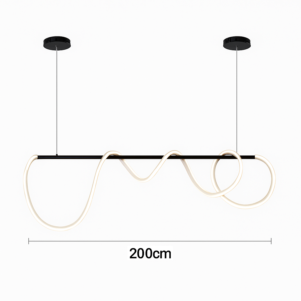 lustre moderne long tuyau led pour décoration maison suspendu