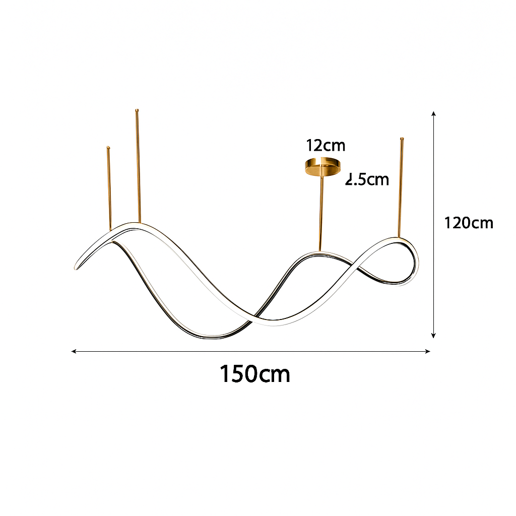 lustre moderne long tuyau led pour décoration maison suspendu