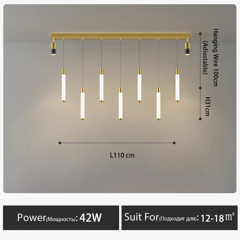 lustre moderne lumineux à économie d'énergie pour une ambiance chaleureuse