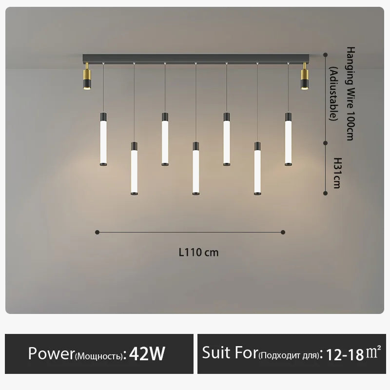 lustre moderne lumineux à économie d'énergie pour une ambiance chaleureuse