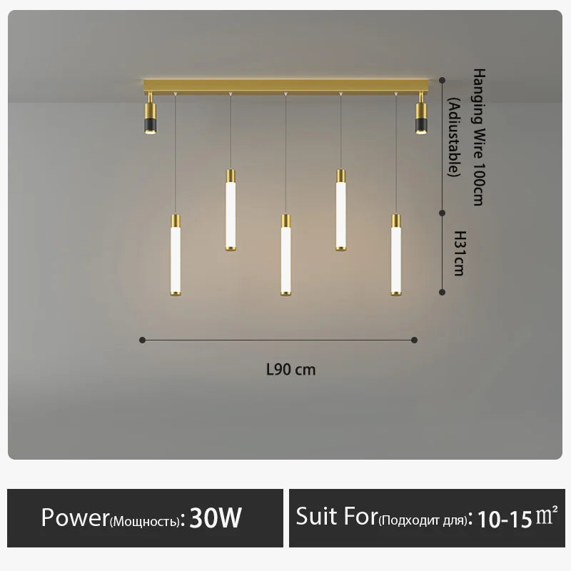 lustre moderne lumineux à économie d'énergie pour une ambiance chaleureuse
