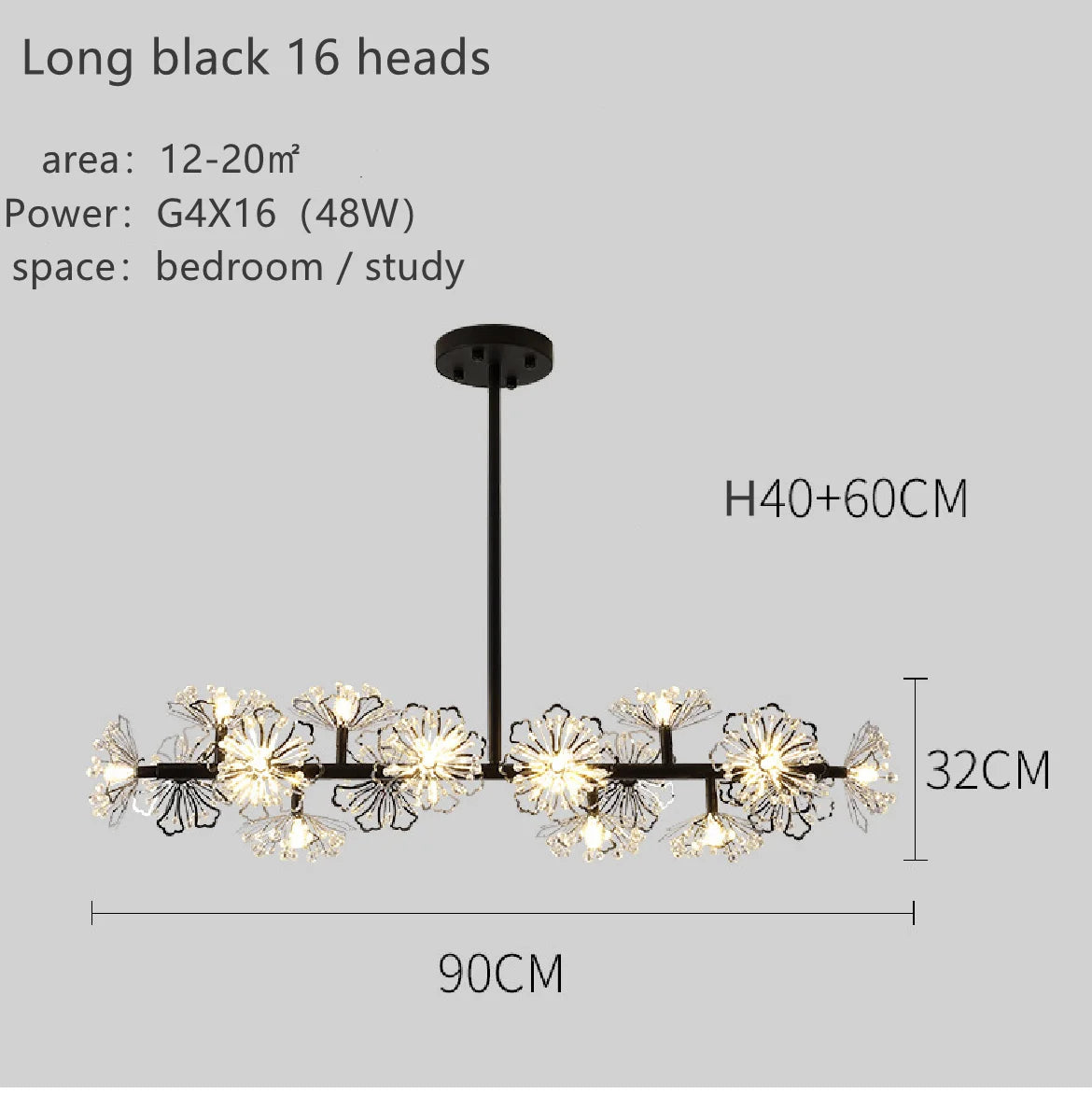 lustre moderne luxe en led pour éclairage intérieur
