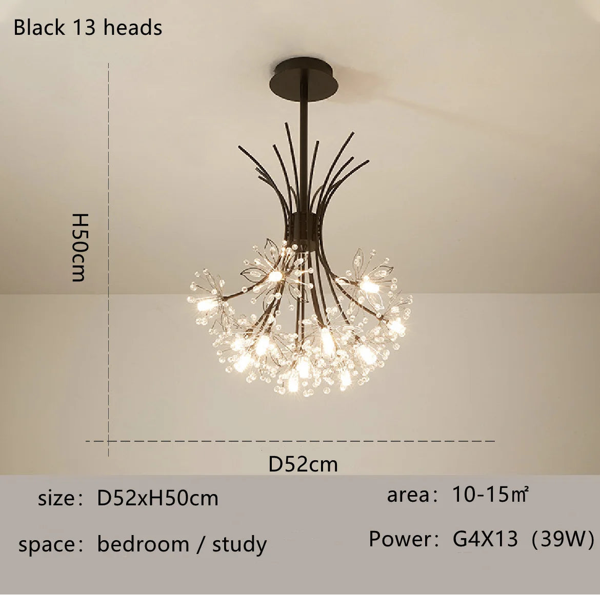 lustre moderne luxe en led pour éclairage intérieur