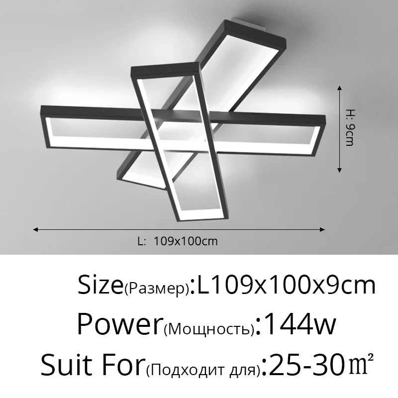 lustre moderne minimaliste avec télécommande et gradation