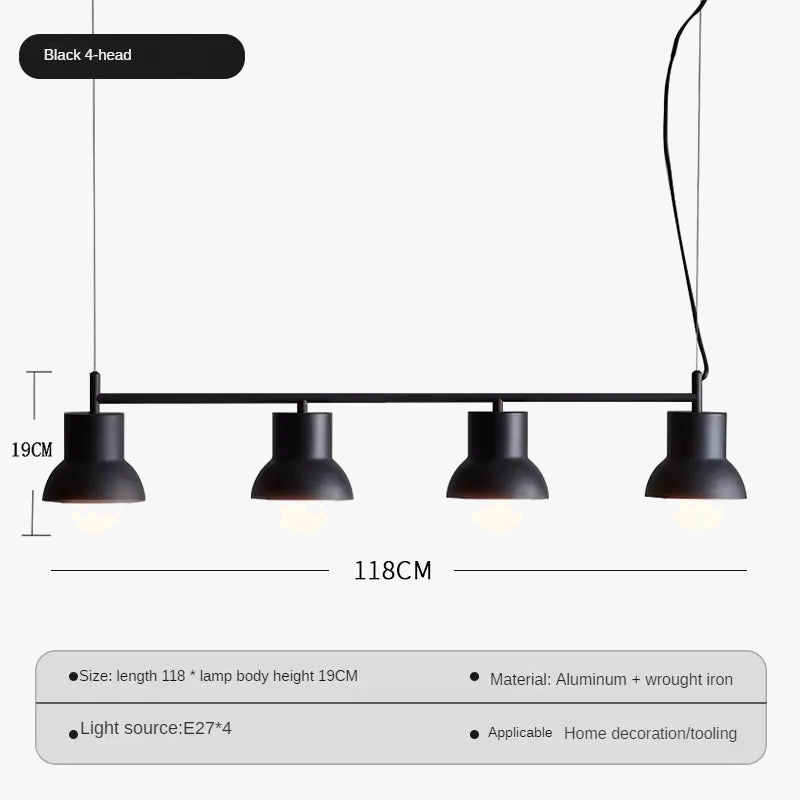lustre moderne minimaliste créatif à trois têtes personnalisable