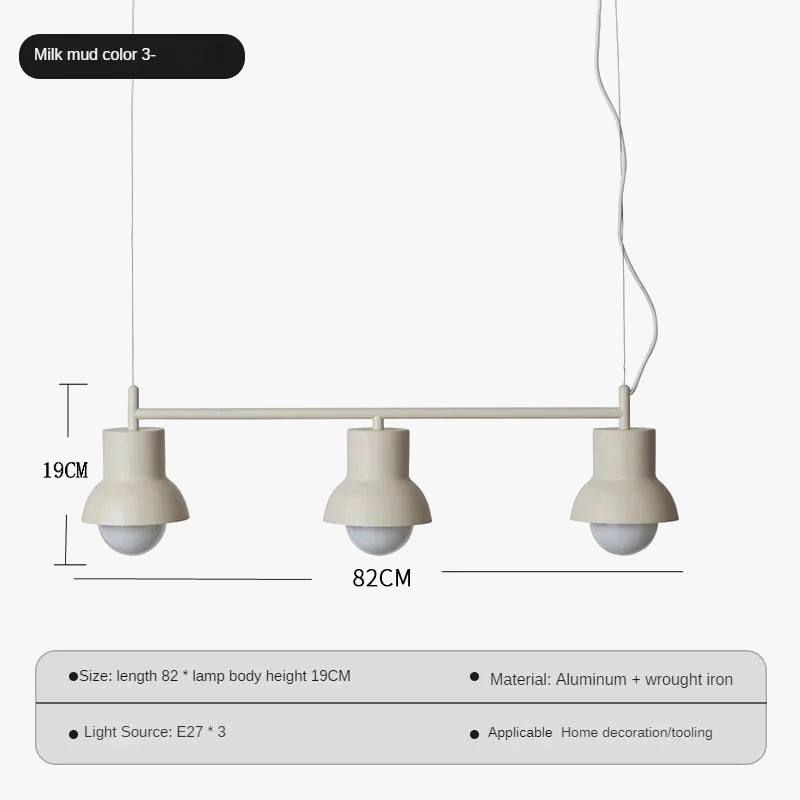 lustre moderne minimaliste créatif à trois têtes personnalisable