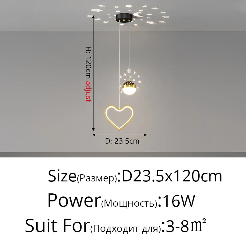 lustre moderne minimaliste de luxe projection ciel étoilé