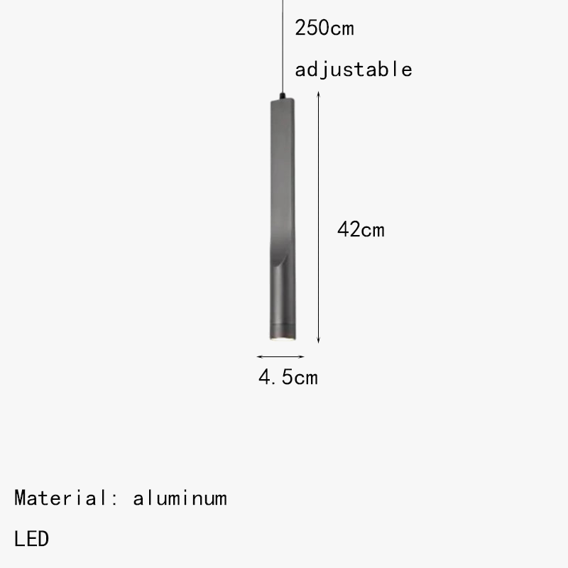 lustre moderne minimaliste en aluminium