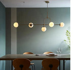 lustre moderne minimaliste en verre sphérique pour bar et déco créative