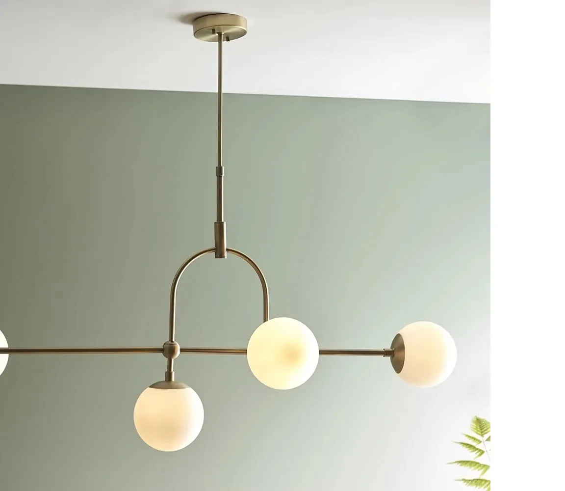 lustre moderne minimaliste en verre sphérique pour bar et déco créative