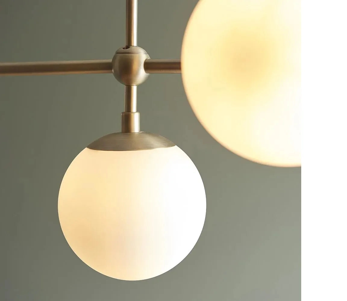 lustre moderne minimaliste en verre sphérique pour bar et déco créative