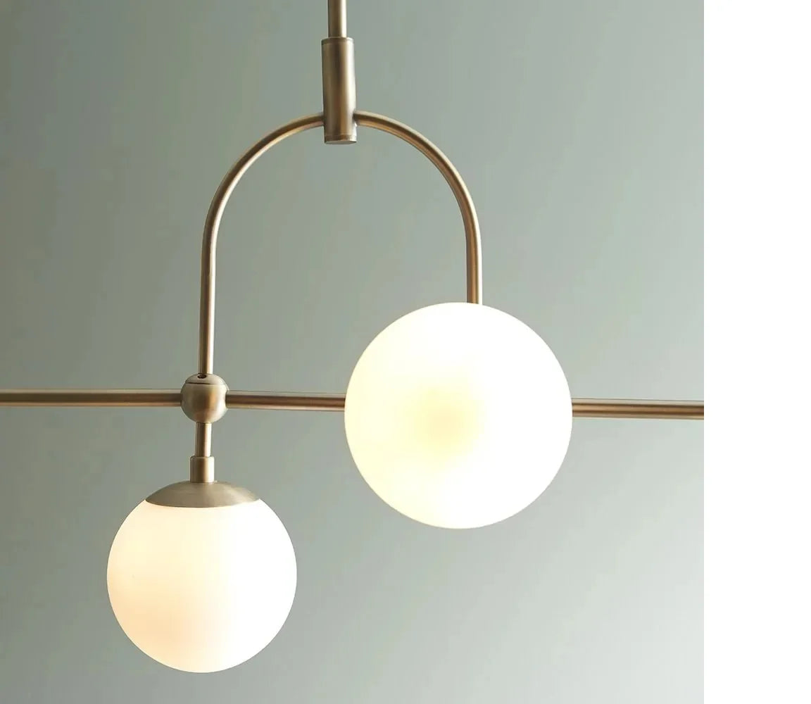 lustre moderne minimaliste en verre sphérique pour bar et déco créative