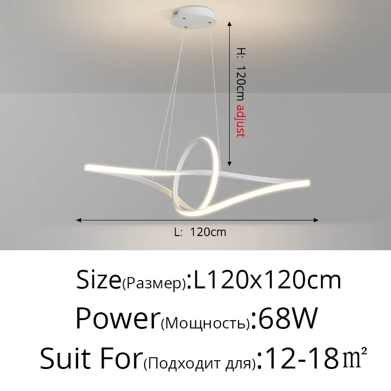 lustre moderne minimaliste pour éclairage intérieur design élégant