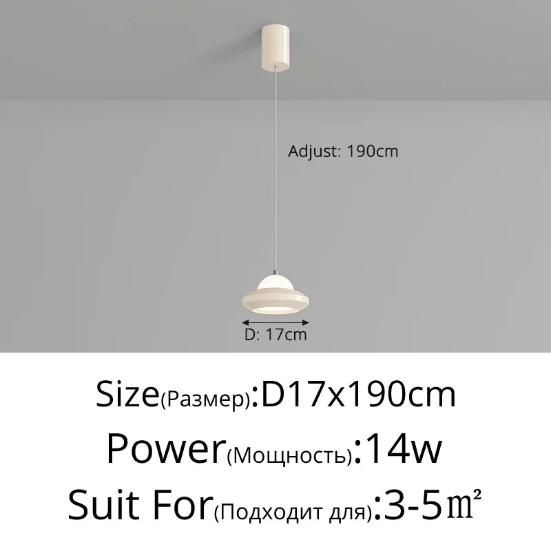 lustre moderne minimaliste trois têtes style crème italienne