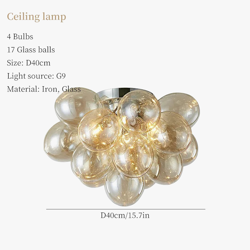 lustre moderne moonriver en verre suspendu pour décoration