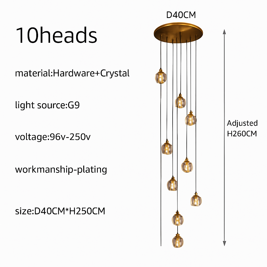 lustre moderne noir et doré éclairage led design élégant