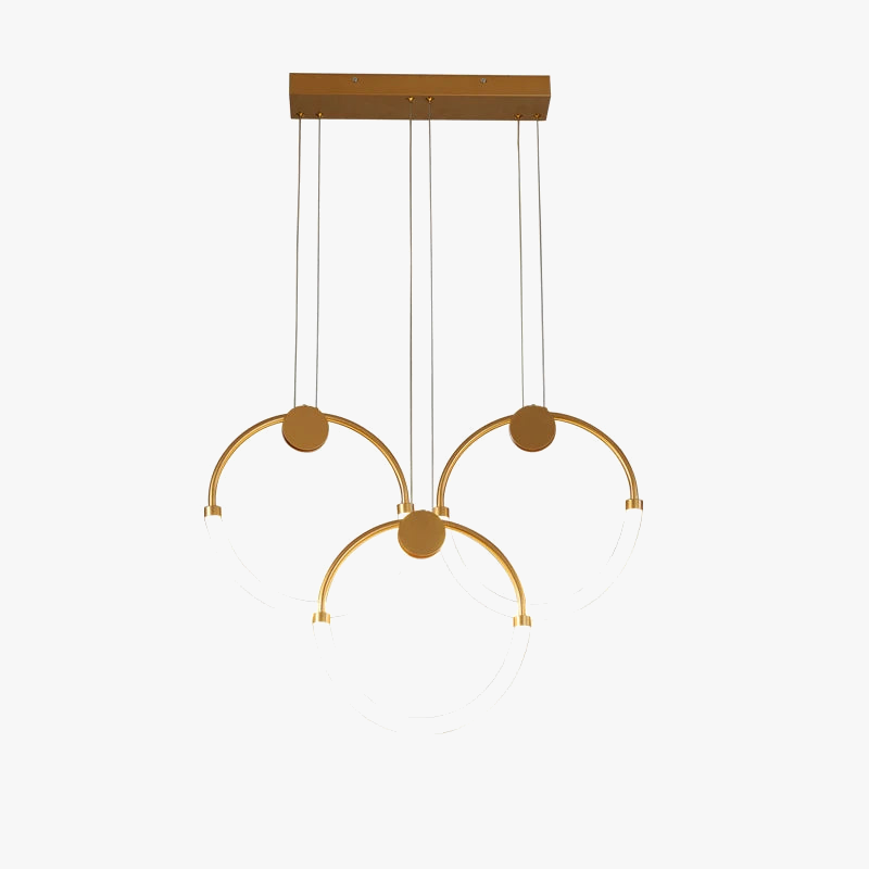 lustre moderne nordique anneau d'or suspension décoration