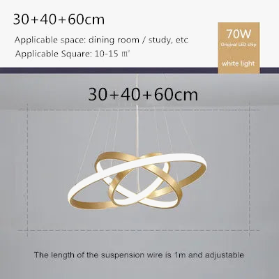 lustre moderne nordique avec télécommande et design épuré